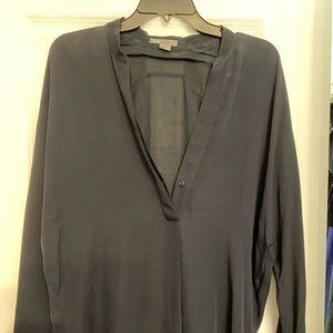 Vince Navy Silk Top, size Medium.